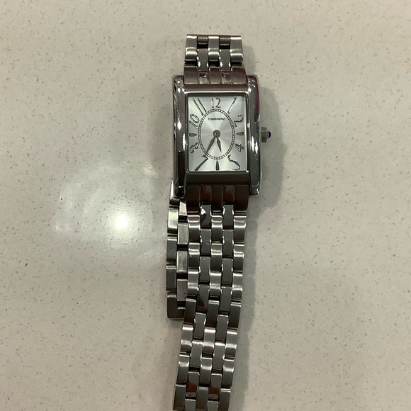 Tourneau Silver Rectangular Watch - Picture 1 of 4